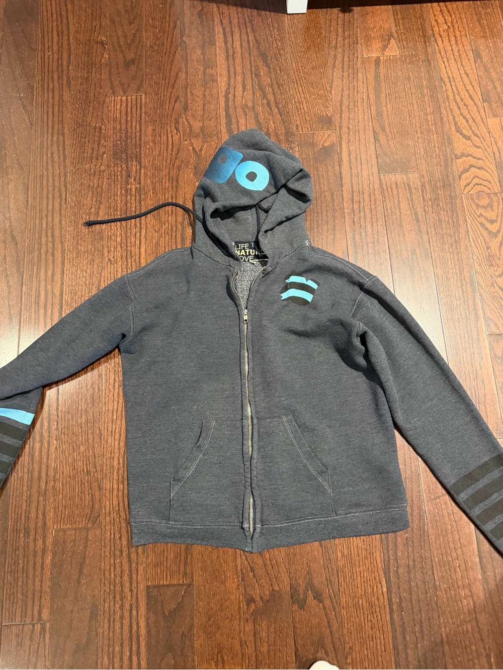 freecity Dark Gray Hoodie with Teal Accents